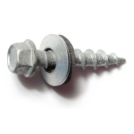 Buildright Self-Drilling Screw, #10 x 1 in, Galvanized Steel Flange Hex Head External Hex Drive, 107 PK 53833